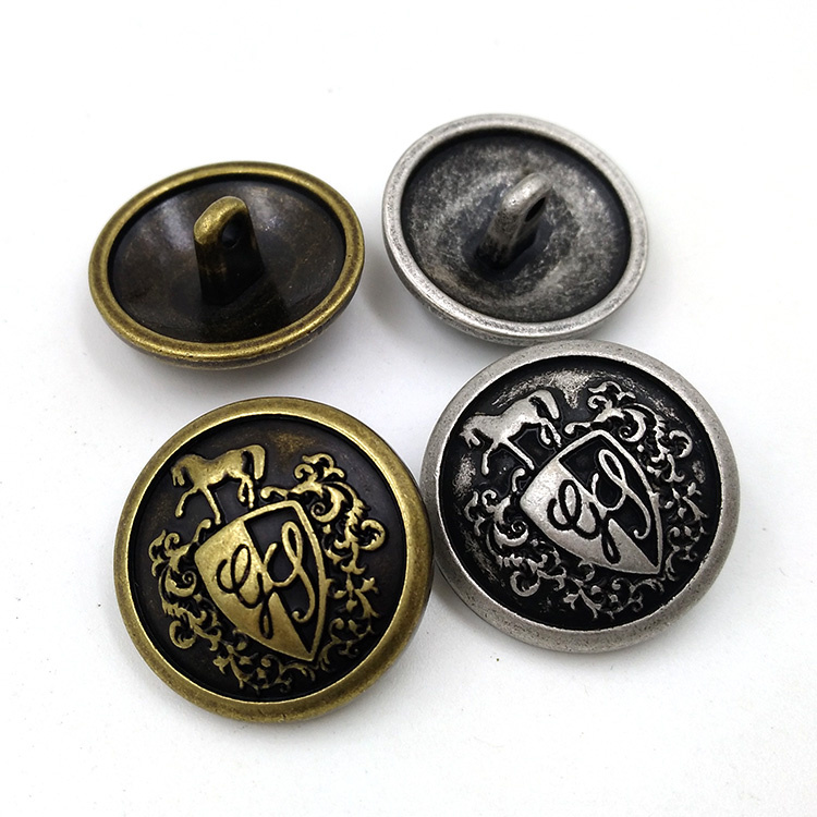 Vintage Look Metal Sewing Shank Buttons for Uniforms