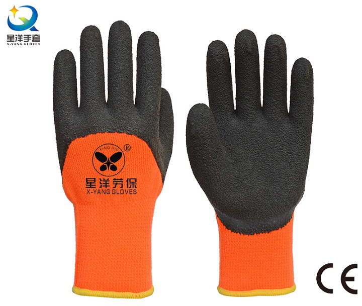 Terry Napping Lining Latex 3/4 Coated Safety Work Glove