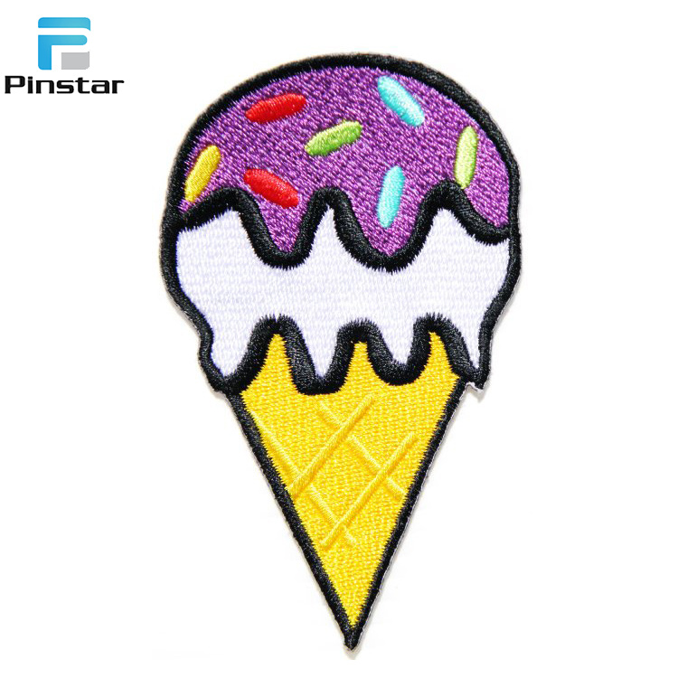 Kunshan Factory Ice Cream Iron on Embroidery Patch