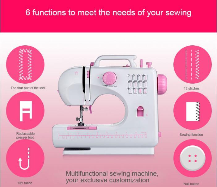 (FHSM-506) Household Electric Mini Lockstitch Sewing Machine for Household