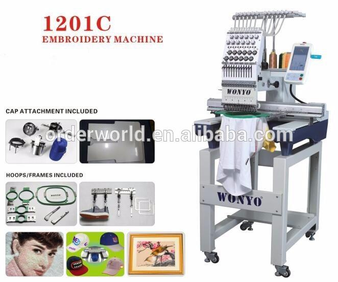 Wonyo Single Head Computer Embroidery Machine Type Tajima Embroidery Machine for Cap, T-Shirt, Garment, and Flat Embroidery China Prices