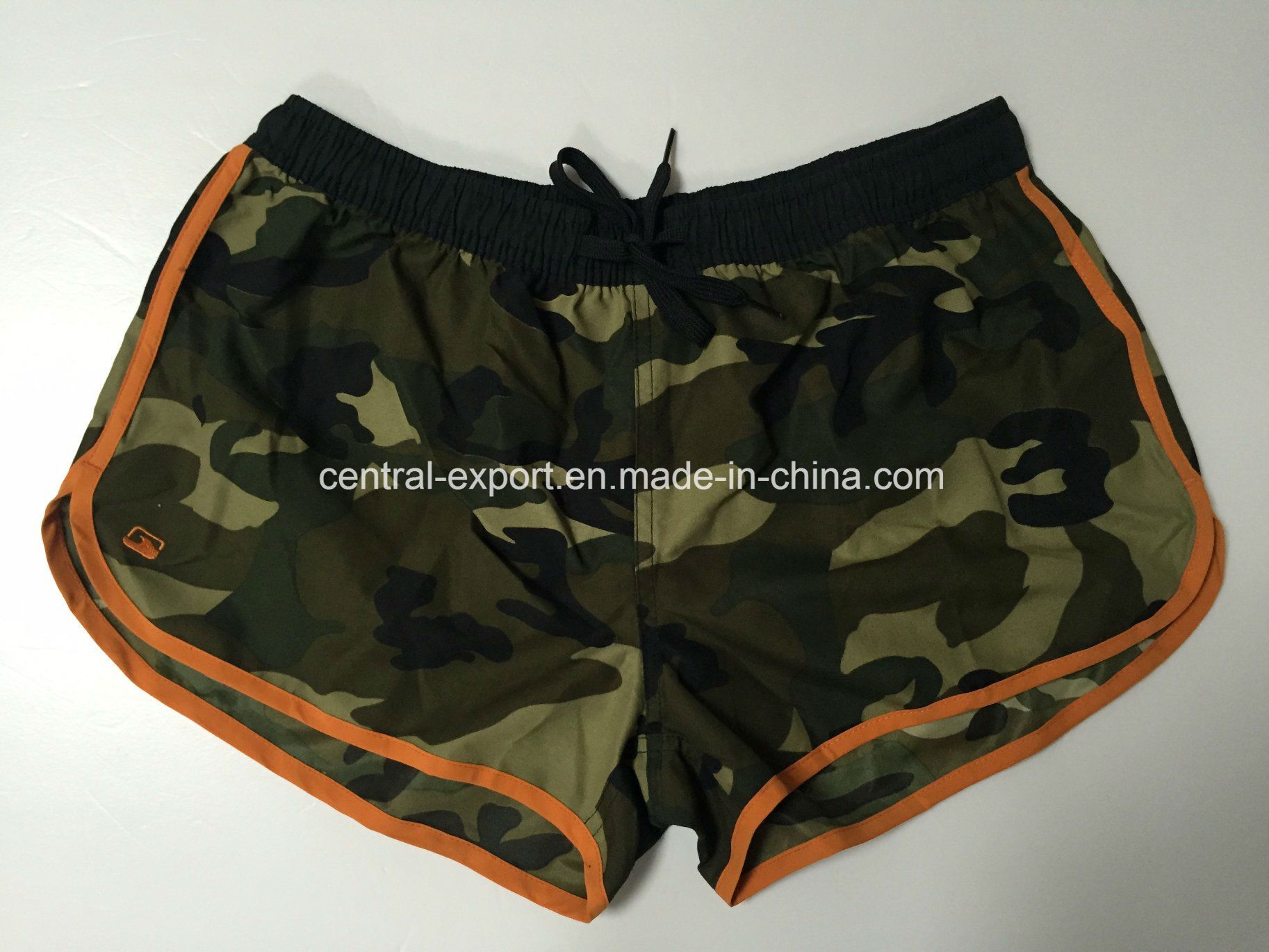 Oeko-Tex Flat Waist Polyester Patterned Men Board Short Swimwear