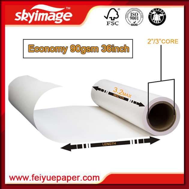 90GSM 36inch Sublimation Transfer Paper for Inkjet Printer