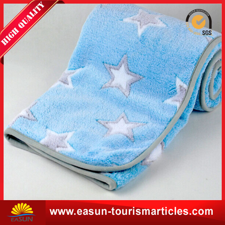 Hot Sale Promotion Polar Fleece Custom Print Polyester Blanket for Airline