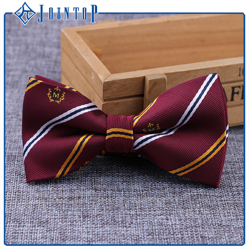 Stripe Bow Tie for Uniform with Custom Logo