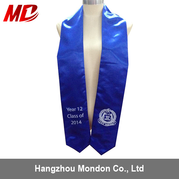 Popular Custom-Made Polyester Satin Graduation Scarf