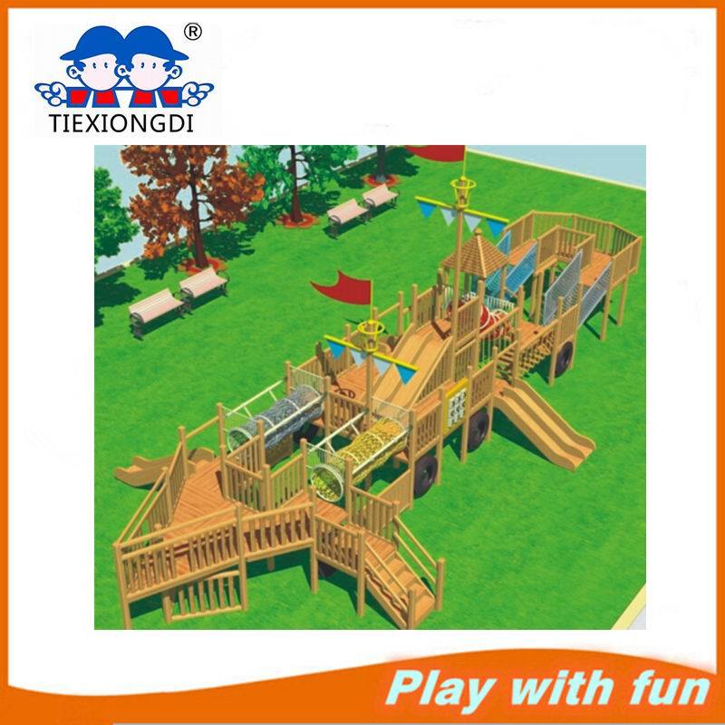 2016 Wood Castle Series Children Outdoor Playground