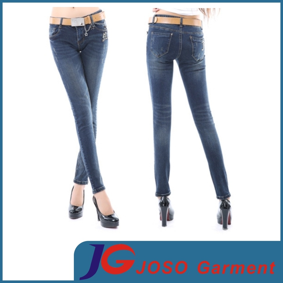 Power Stretch Skinny Jean Ladies Jeans (JC1225)