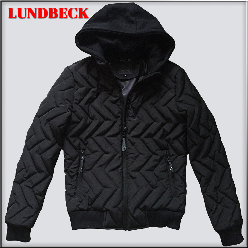 Black Nylon Jacket for Men in Winter Outer Wear