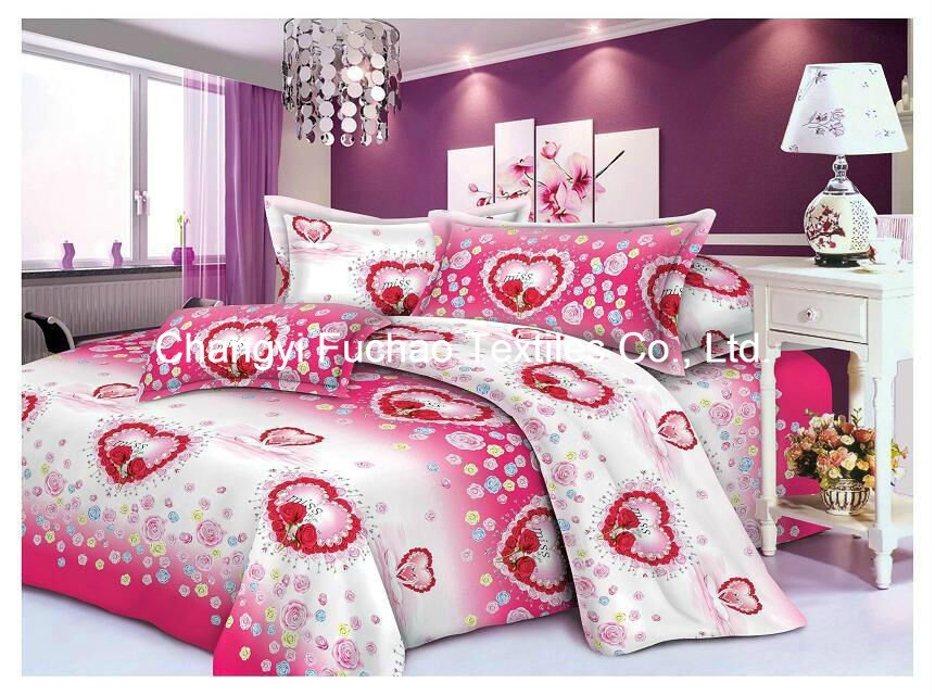 Printed Poly/Cotton Fitted Bedspread Patchwork Bedding Set T/C 65/35
