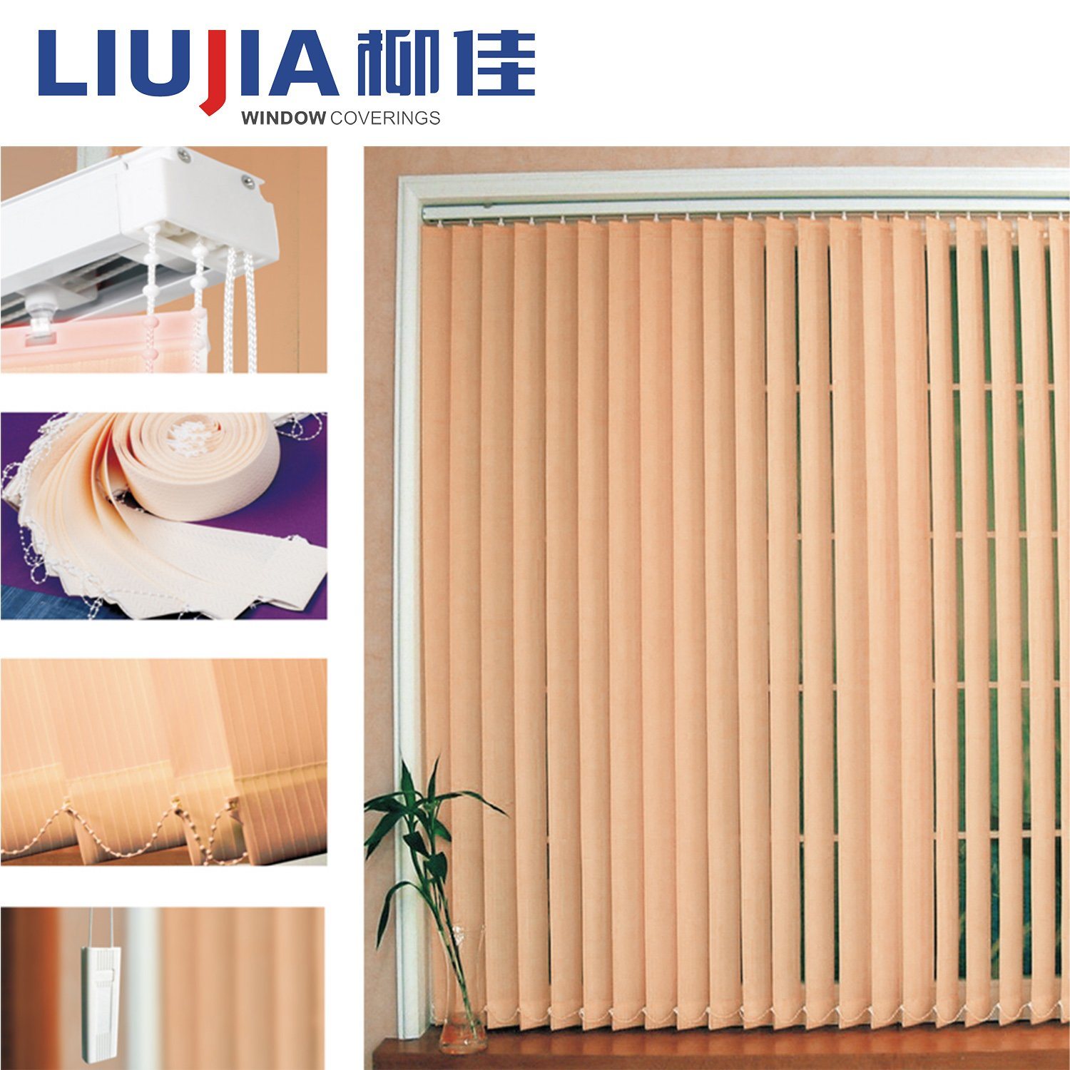 Indoor Manual Vertical Blinds /Curtain for Decoration