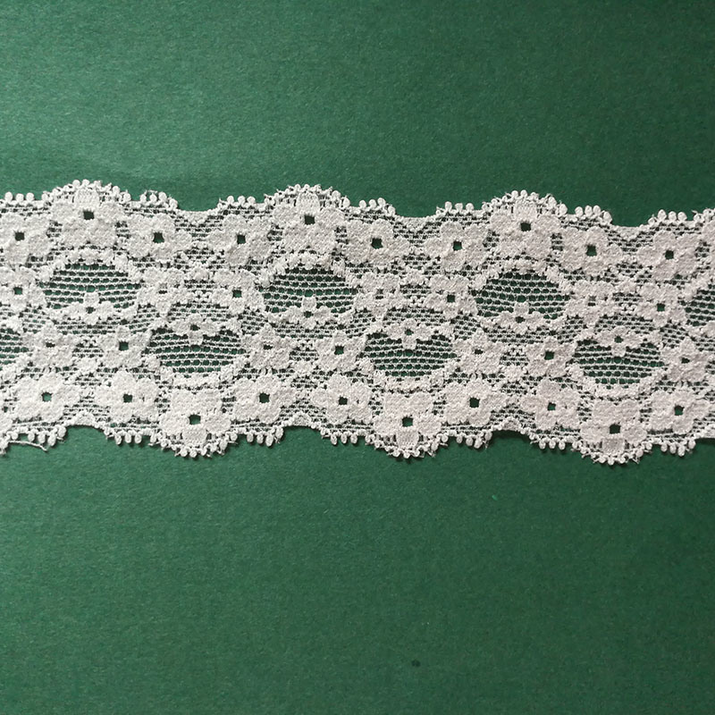 Creamy White Allover Lace Fabric with Oculus