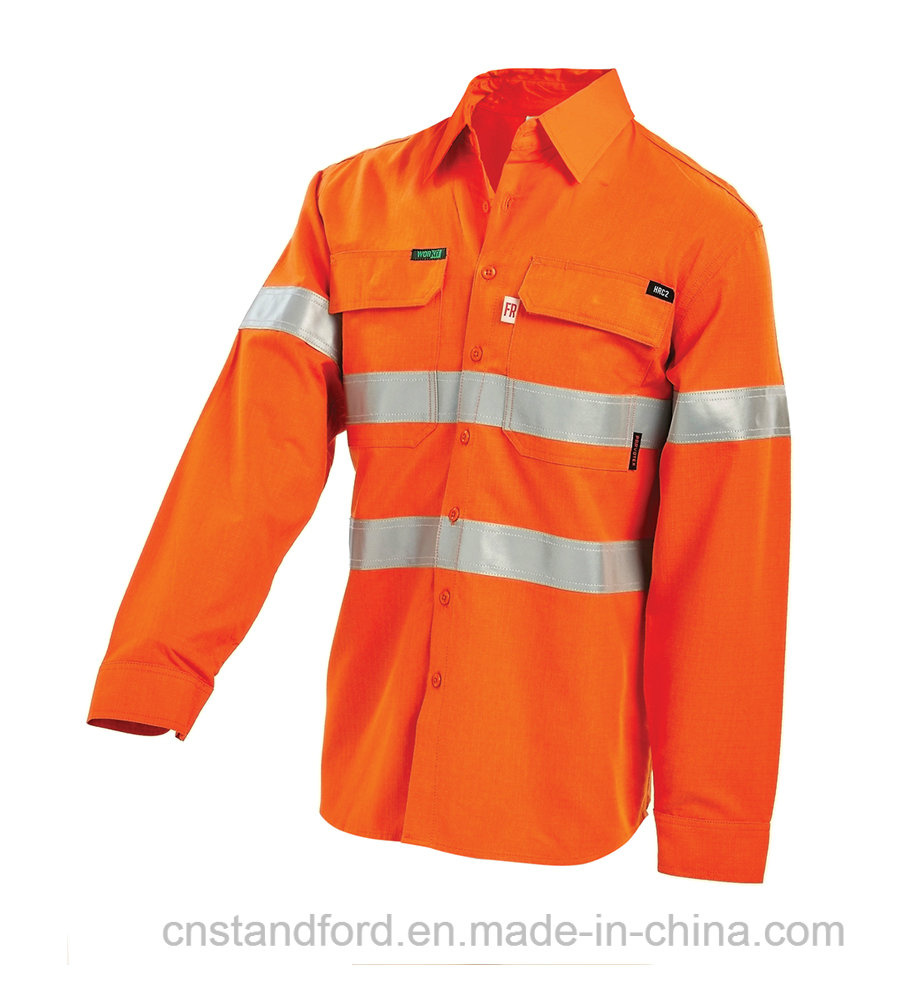 Workwear Mans Hi-Vis Winter Waterproof Soft Shell Jacket