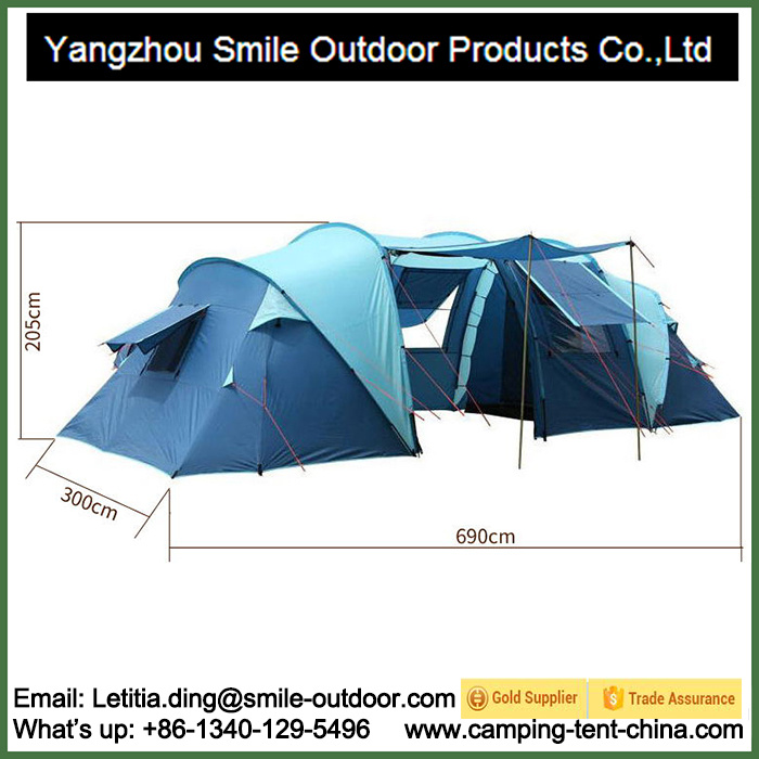 Wind up Tunnel Shaped Outdoor Custom Camping Family Tent