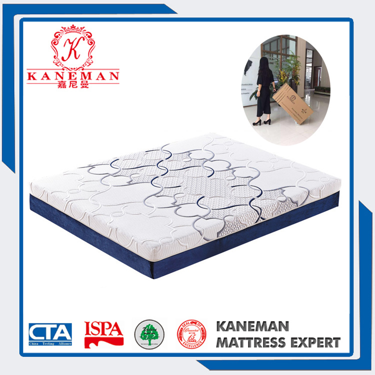 Vacuum Compressed Gel Memory Foam Mattress with Portable Handle Box