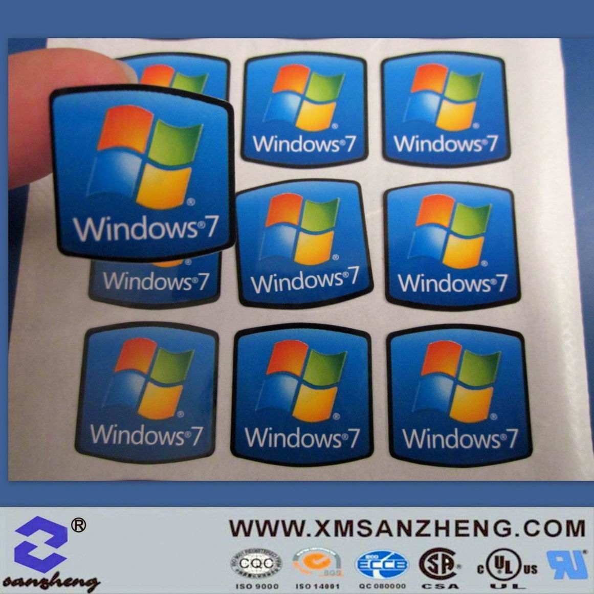 Custom Self Adhesive High Temperature Resistant Laptop, Computer Logo Stickers