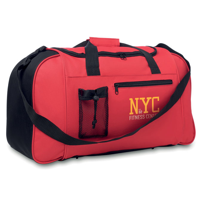 Bright Coloured Sport or Travelling Bag with Front Pocket with Customized Logo