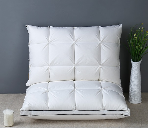 Modern Cotton Cover Duck Down and Feather Three Layers Gusset Pillow
