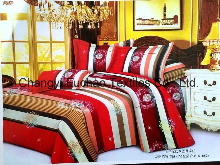 Poly Material Bedding Set Manufacture Wholesale Bed Sheet