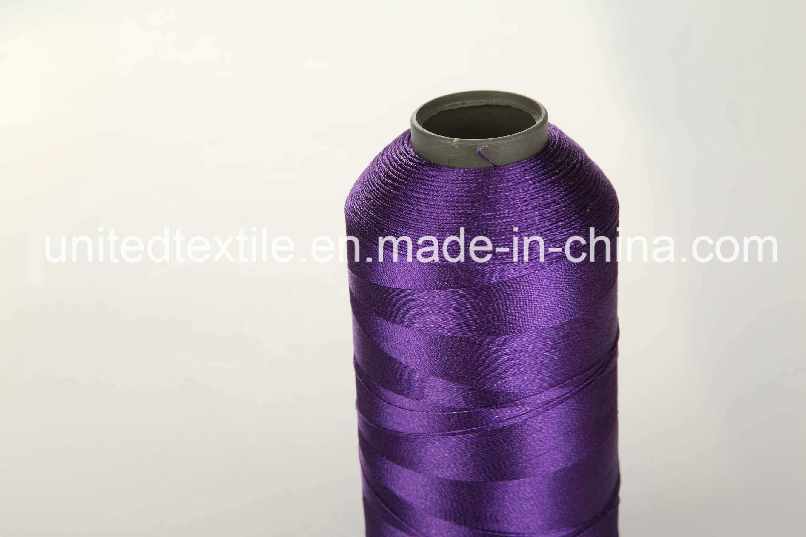 100% Polyester Embroidery Threads with 150d/48f/2 380tpm