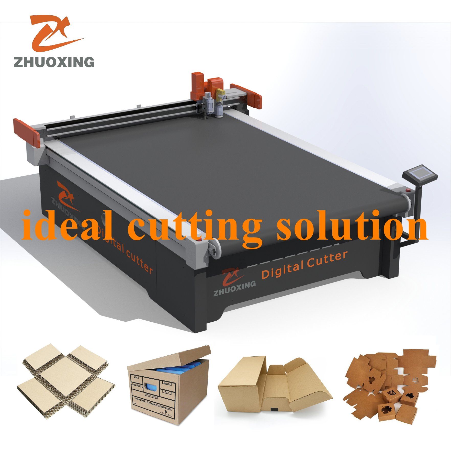 Dieless Carton Paperboard Corrugated Making Box Cutter Digital CNC Knife Cutting Machine