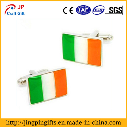 High Quality Flag Shape Metal Tie Clip Cufflink