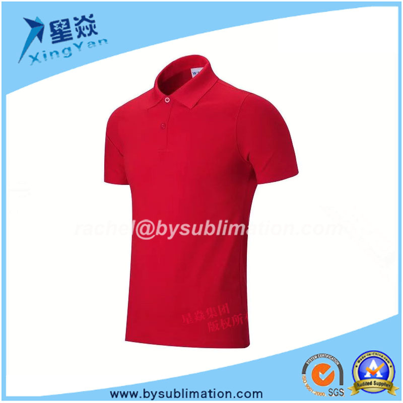 Red Modal Polo Tshirt for Ladies