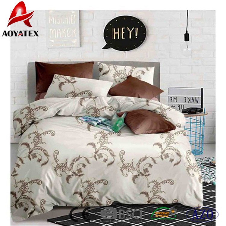 Wholesale Panel Printed Design Bedding Set, Cheap Microfiber Bedding Set for Home Use