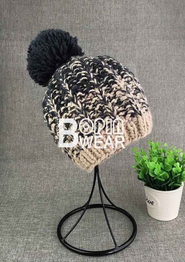 Acrylic Winter Warm Knitted Handmade Knitted Beanie Hat