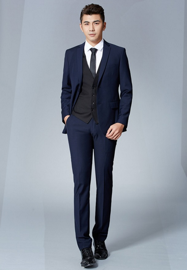 Balck 100% Wool Business Men Suit