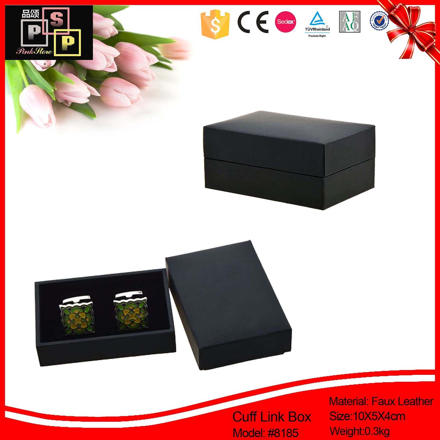 Paper Cufflink and Tie Clip Set Gift Empty Box (8185)