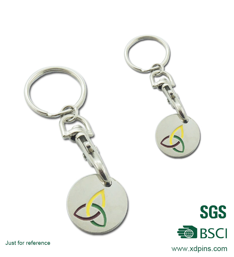 China Supplier Custom Trolley Coin with Keychains