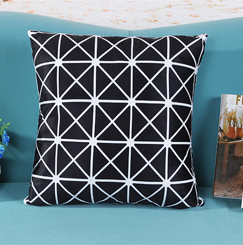 Transfer Printed Short Plush Cushion Decorative Pillow (LPL-230)