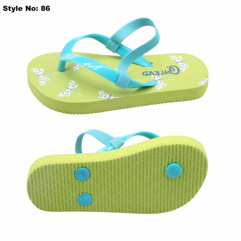 Summer Beach Children Slipper PE Flip Flop with Back Strap