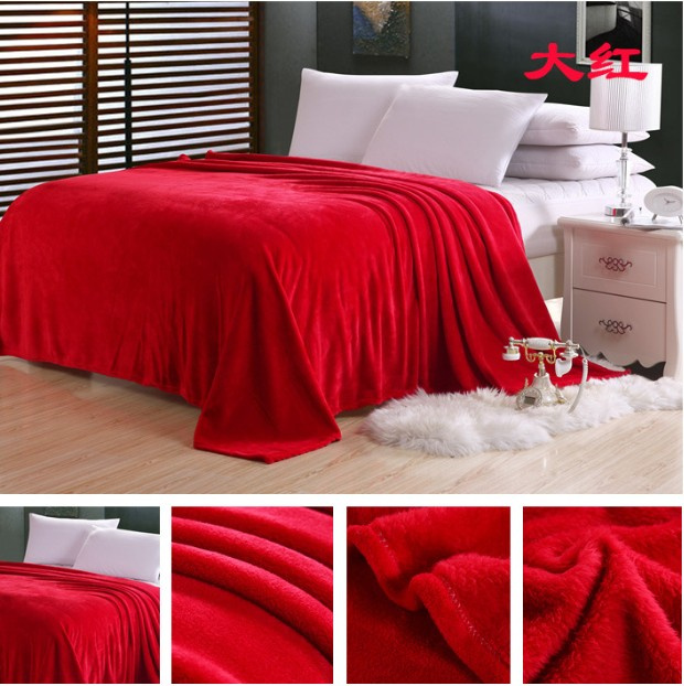 100% Polyester Solid Flannel Fleece Blanket