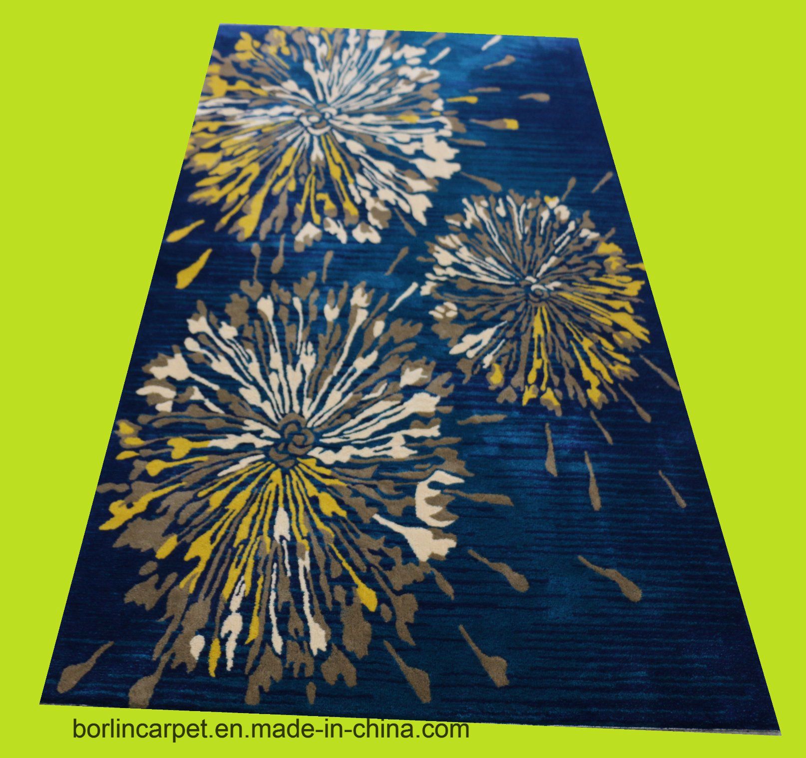 Wool and Rayon Viscose Carpet