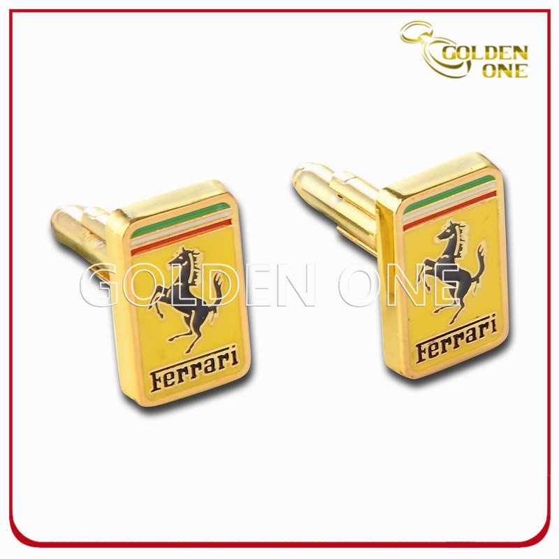 High Qulaity Customized Hard Enamel Gold Plated Finish Cufflink