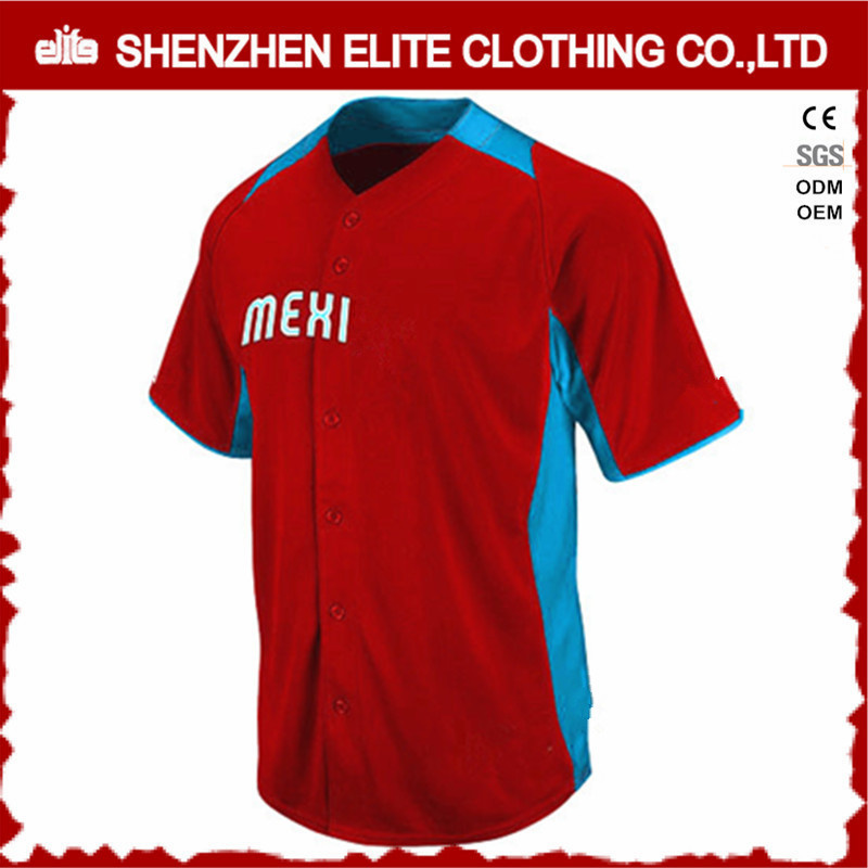 Custom Logo Team Name Button Down Baseball Jersey (ELTBJI-34)