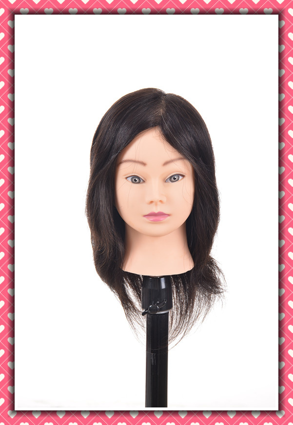 Human Hair Training Head 12inches Real Human Hair Mannequin Head