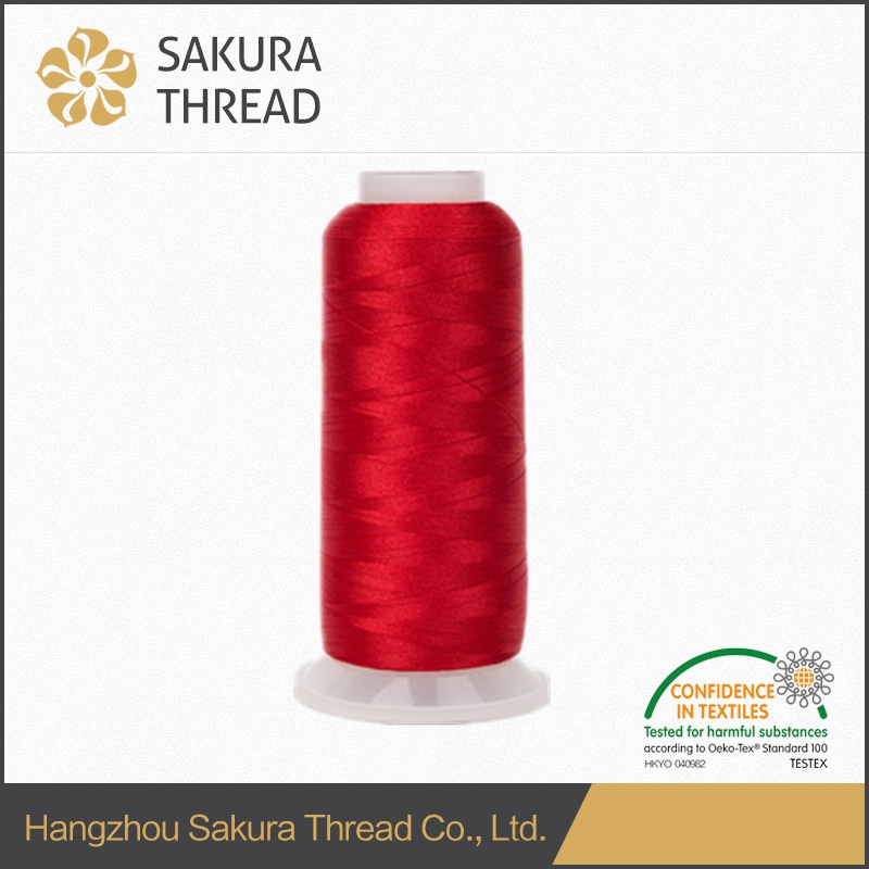 High Quality Eco-Friendly Polyester Embroidery Thread Sakura Brand