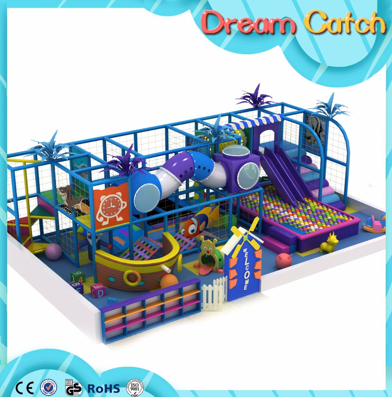Kids Playground with Tables and Chair for Kindergarten