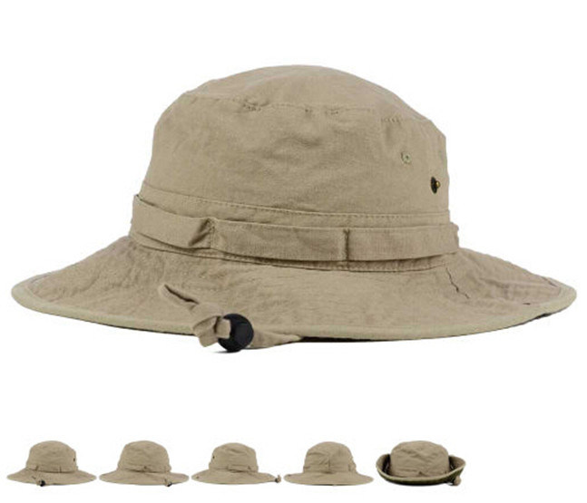 Flat Big Brim Cotton Bucket Hat