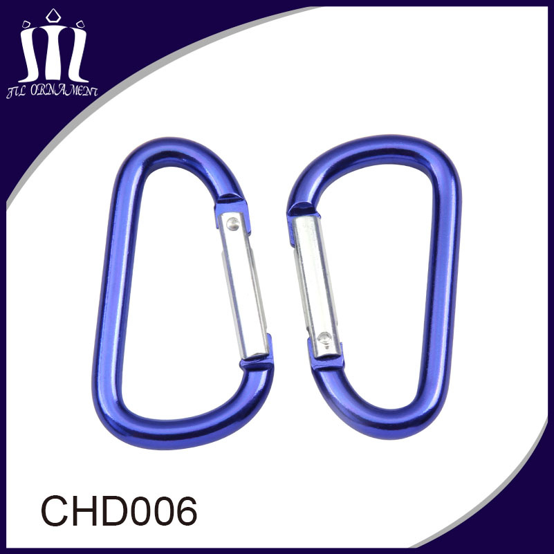 Mini D Shape Silver Climbing Carabiner Hooks