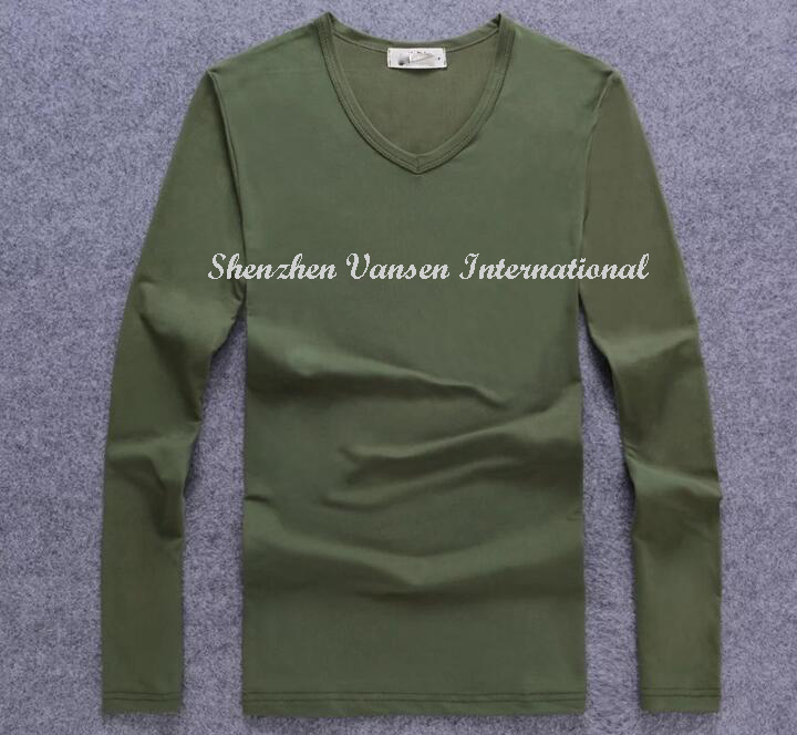 V Neck Long Sleeve Tshirt for Man