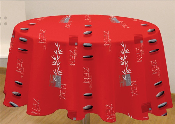 Cheap White PVC Printed Tablecloth Square Shape Wedding Use