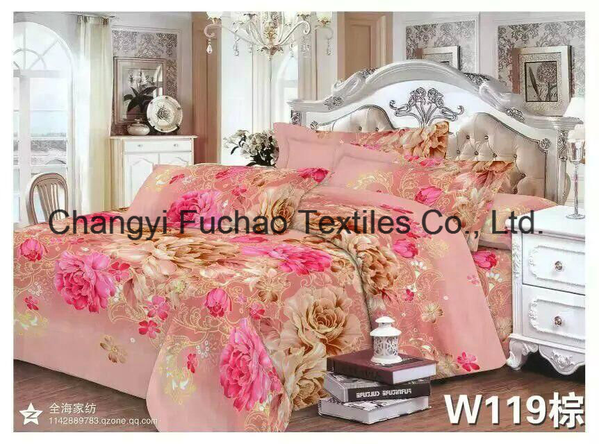 Poly-Cotton Home Textile Bedding Set/ Bed Sheet