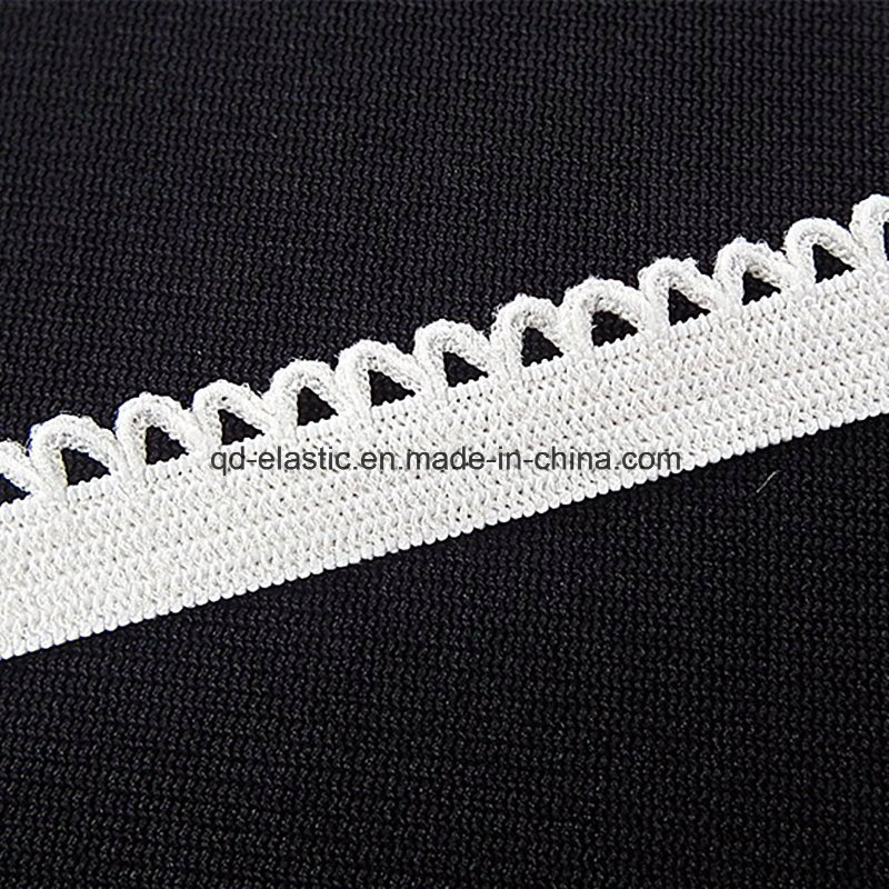 11mm Custom Color Loop Side Crochet Knitted Nylon Spandex Picot Lingerie Elastic