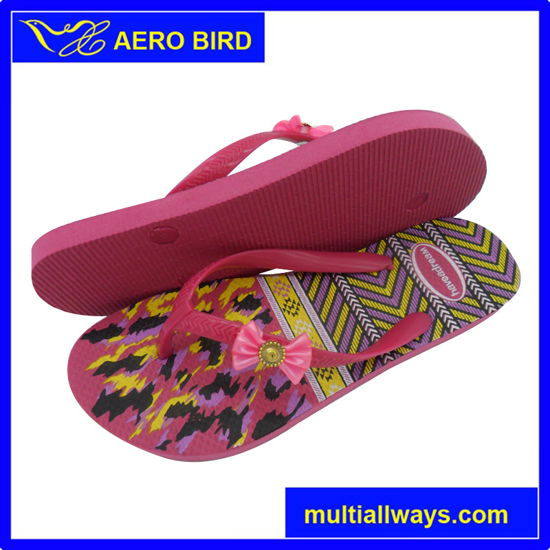 Africa Colorful Slipper with Bowknot Strap for Woman