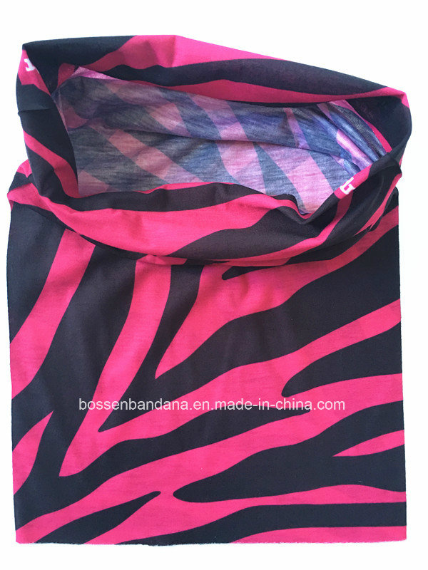 China Factory Produce Custom Logo Printed Polyester Microfiber Magic Neck Tubular Scarf