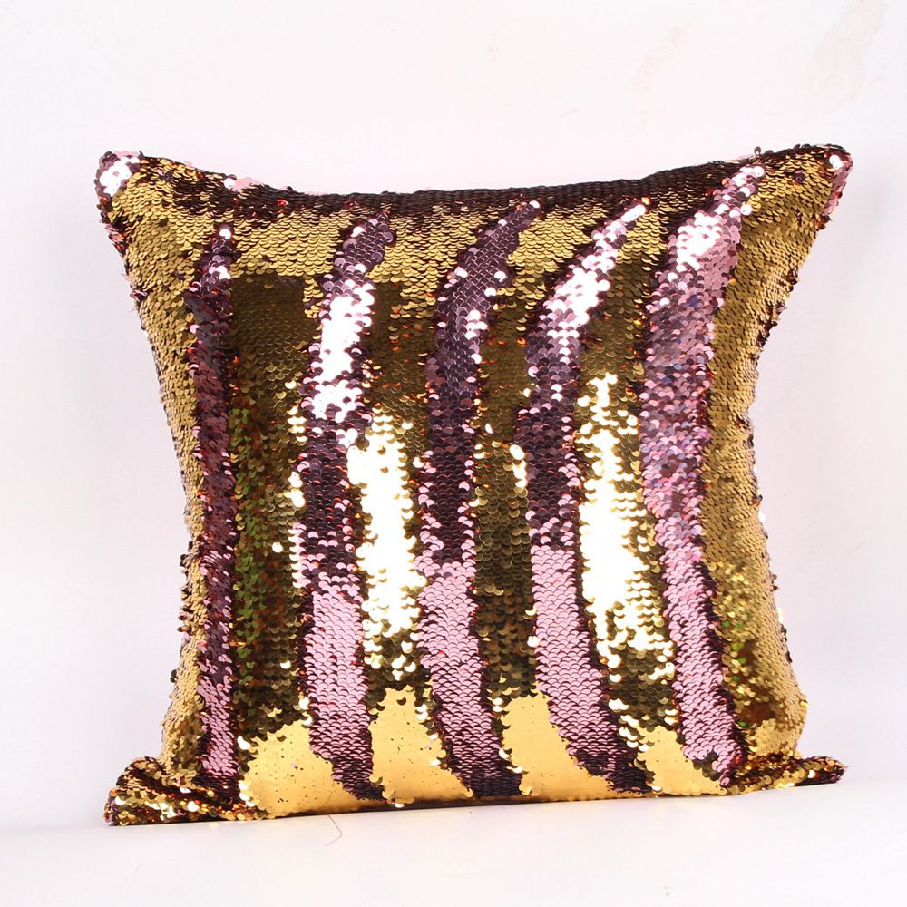 Pillow Case Sequins Cushion Cover, Mermaid Throw Pillow Case